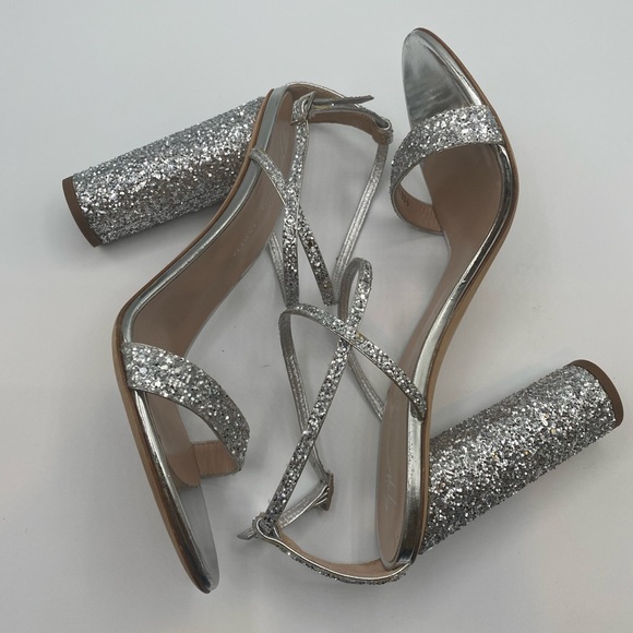 Giuseppe Zanotti Block-Heel Glitter Sandals - Picture 4 of 10